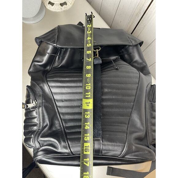 Looptworks Loopt Classics Limited Edition Black Recycled Leather Backpack Bag - Picture 10 of 11